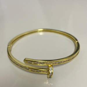Home bracelete de micro zircônia naveti o. amarelo